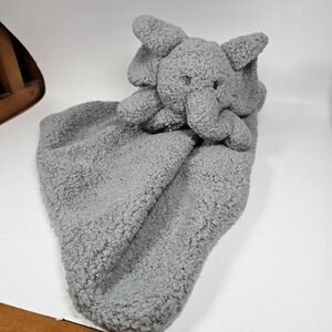 Modern Baby Plush Snuggle Blankie Gray ELEPHANT Lovey Security Blanket Nunu